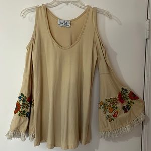 VaVa by Joy Hon custom embroidered top